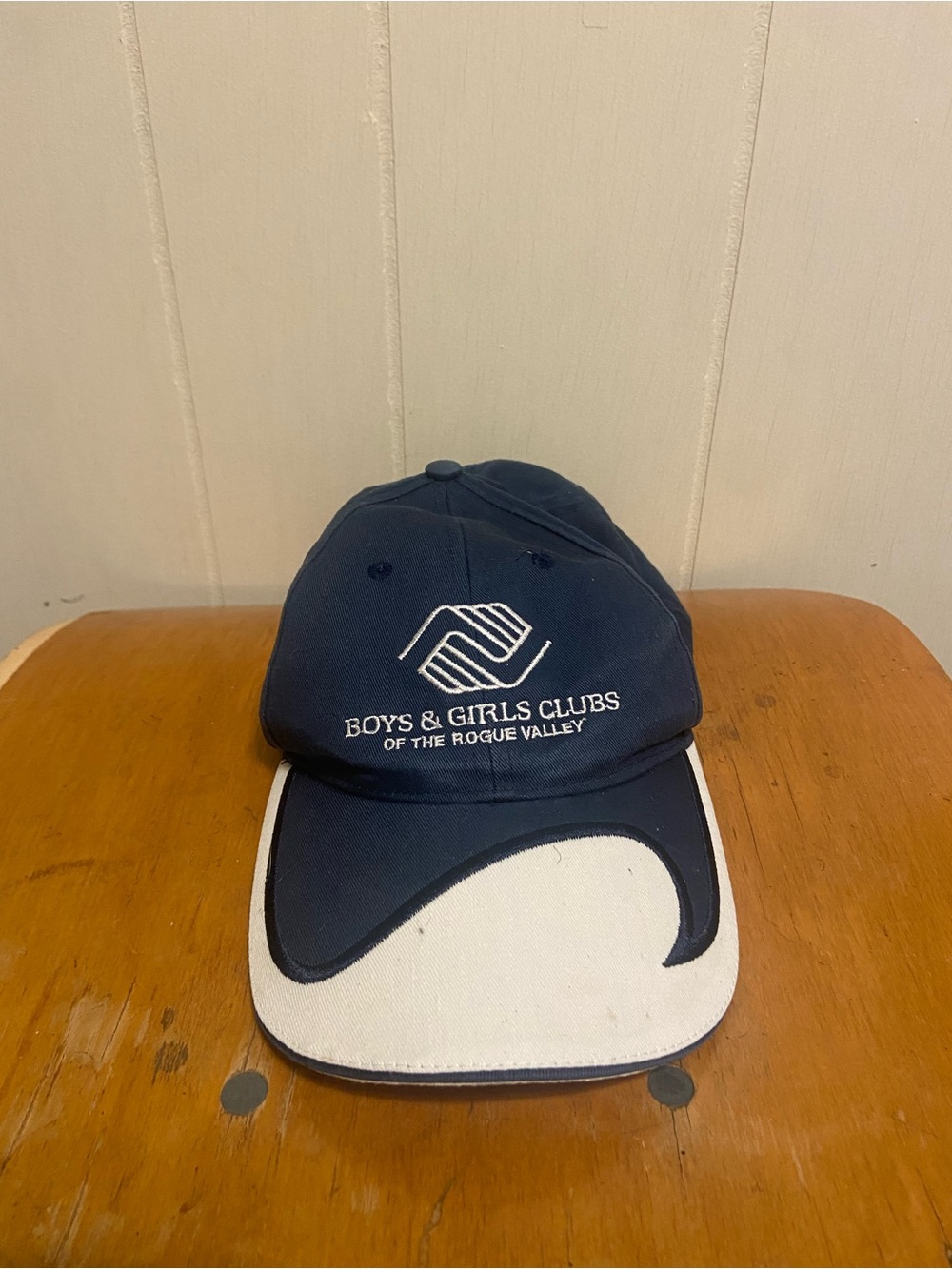 Boys & Girls Club Sporty Coastal Preppy Dadcore Navy and White Baseball Cap